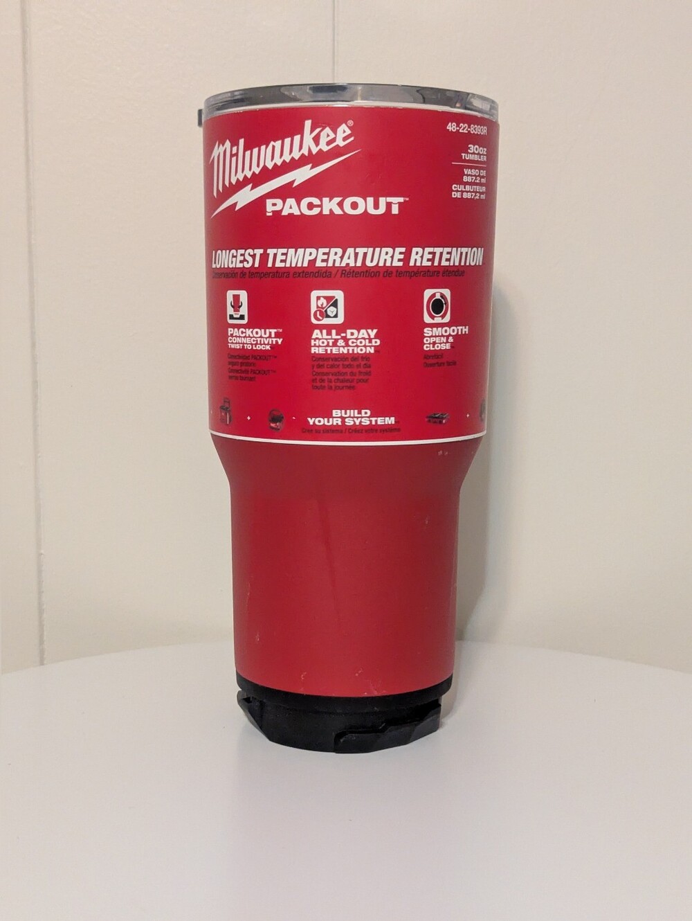 Milwaukee 30 oz Packout Insulated Red Tumbler All Day Hot/Cold